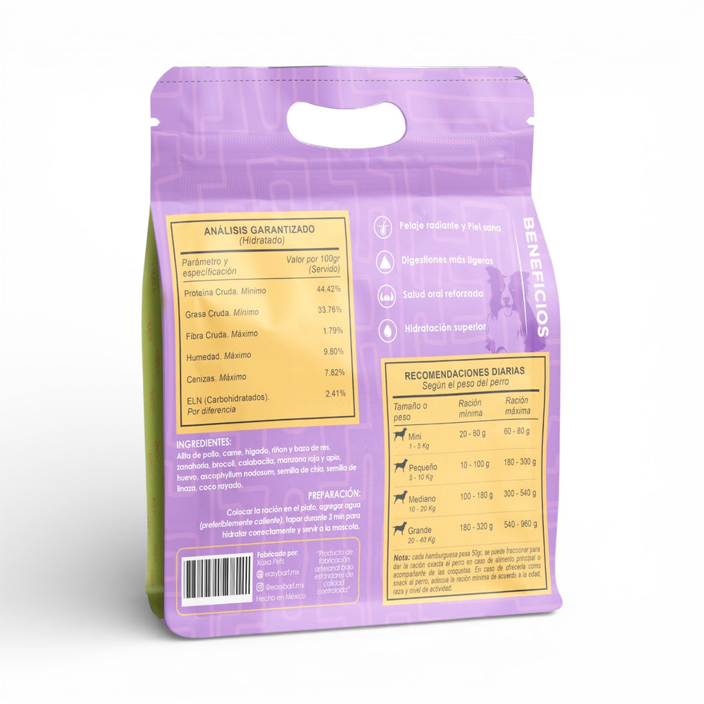 Membresía EasyB.A.R.F. - 10 Bolsas de Alimento Natural Liofilizado para Perros